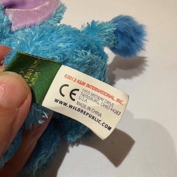 Blueberry Elephant Wild Republic Plush 5", Sweet & Sassy, Rainbow Eyes, 2013 - Picture 6 of 6